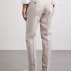 Straight-Leg Linen Trousers - BK Straight-Leg Linen Trousers - BK