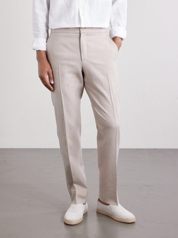 Straight-Leg Linen Trousers - FR Straight-Leg Linen Trousers - FR