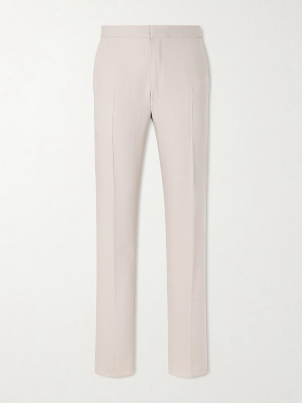 Straight-Leg Linen Trousers Straight-Leg Linen Trousers