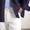 Straight-Leg Linen and Cotton-Blend Trousers - E1