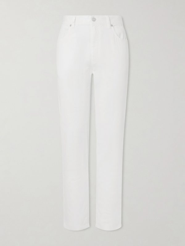 Straight-Leg Linen and Cotton-Blend Trousers