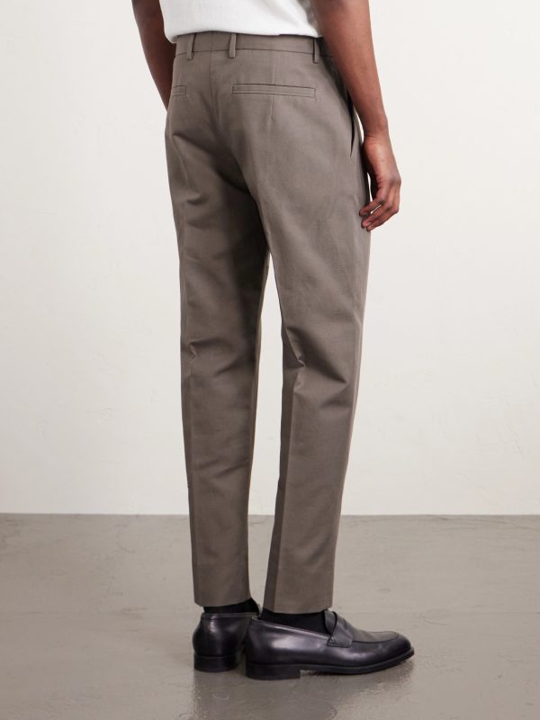 Pleated Cotton and Linen-Blend Trousers - BK