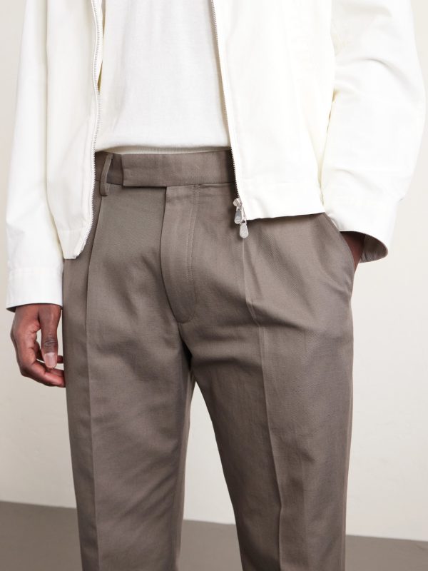 Pleated Cotton and Linen-Blend Trousers - CU