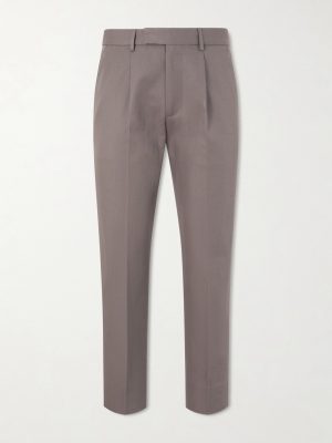 Pleated Cotton and Linen-Blend Trousers Pleated Cotton and Linen-Blend Trousers