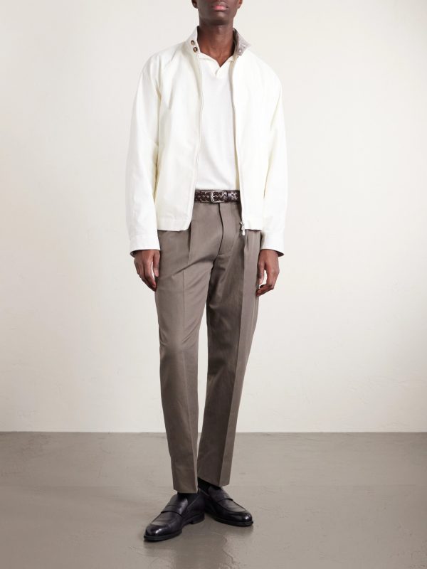 Pleated Cotton and Linen-Blend Trousers - OU