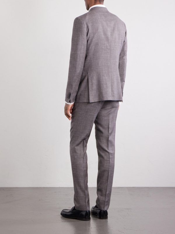 Prince of Wales Checked Wool, Silk and Linen-Blend Suit Jacket - BK Prince of Wales Checked Wool, Silk and Linen-Blend Suit Jacket - BK