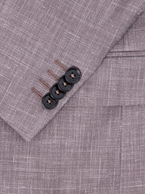 Prince of Wales Checked Wool, Silk and Linen-Blend Suit Jacket - E1 Prince of Wales Checked Wool, Silk and Linen-Blend Suit Jacket - E1