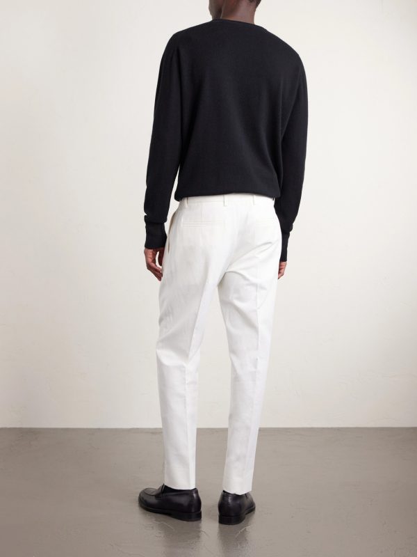 Pleated Cotton and Linen-Blend Trousers - BK Pleated Cotton and Linen-Blend Trousers - BK