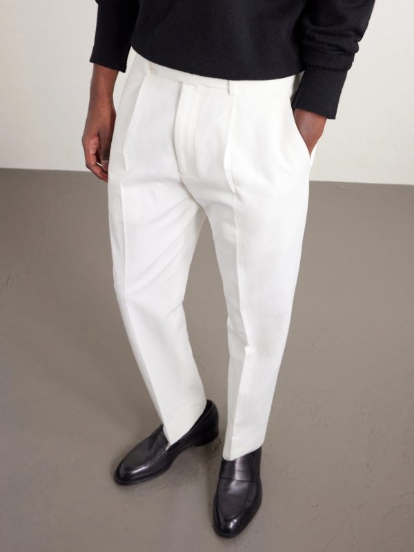 Pleated Cotton and Linen-Blend Trousers - CU Pleated Cotton and Linen-Blend Trousers - CU