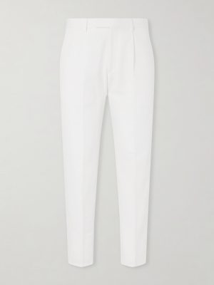 Pleated Cotton and Linen-Blend Trousers Pleated Cotton and Linen-Blend Trousers
