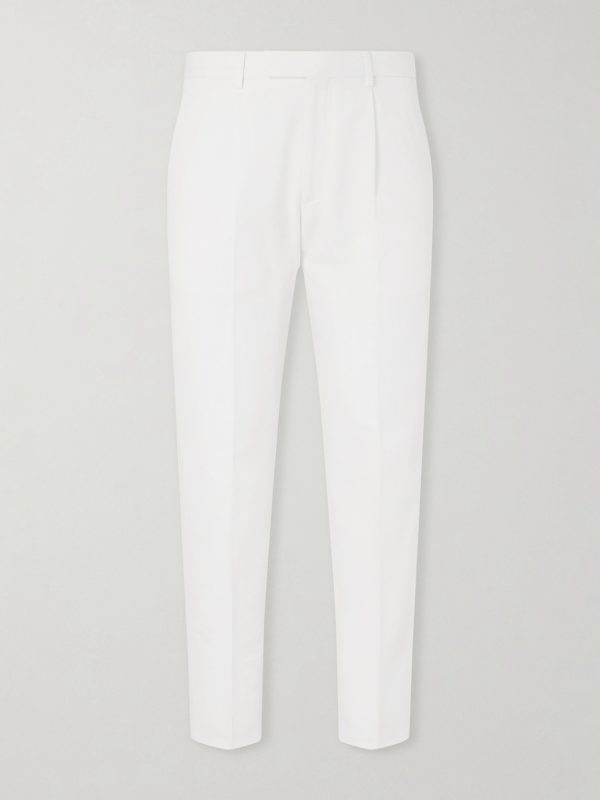 Pleated Cotton and Linen-Blend Trousers Pleated Cotton and Linen-Blend Trousers