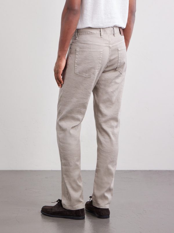 Straight-Leg Linen and Cotton-Blend Jeans - BK Straight-Leg Linen and Cotton-Blend Jeans - BK