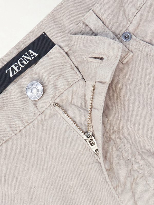 Straight-Leg Linen and Cotton-Blend Jeans - E1 Straight-Leg Linen and Cotton-Blend Jeans - E1