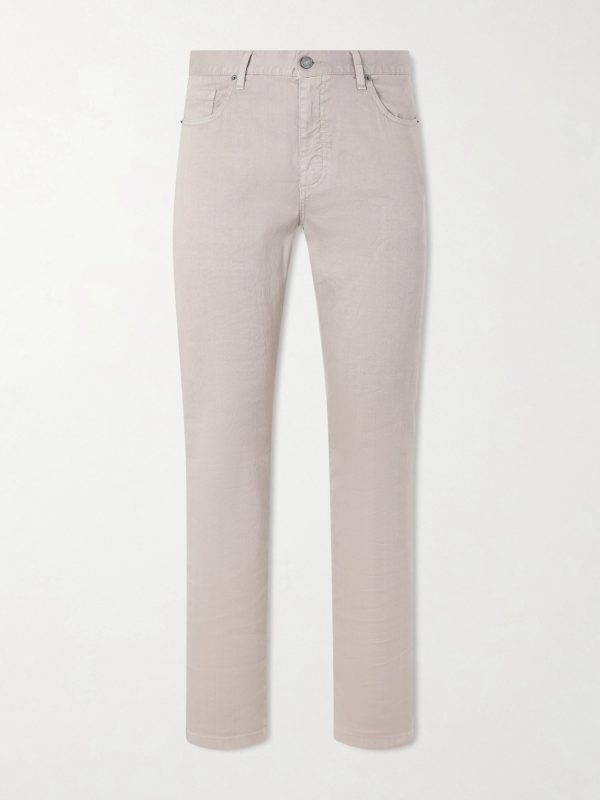 Straight-Leg Linen and Cotton-Blend Jeans Straight-Leg Linen and Cotton-Blend Jeans