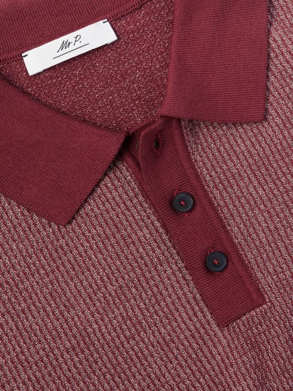 Honeycomb-Knit Silk and Cotton-Blend Polo Shirt - E1 Honeycomb-Knit Silk and Cotton-Blend Polo Shirt - E1