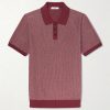 Honeycomb-Knit Silk and Cotton-Blend Polo Shirt Honeycomb-Knit Silk and Cotton-Blend Polo Shirt