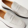 Woven Suede Penny Loafers - CU