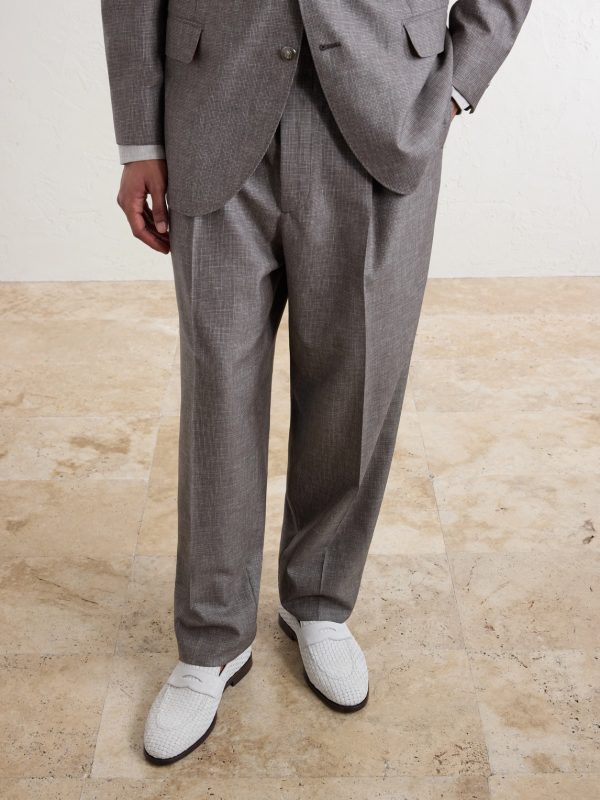 Woven Suede Penny Loafers - OU