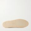 Suede-Trimmed Leather Sneakers - E1 Suede-Trimmed Leather Sneakers - E1