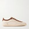 Suede-Trimmed Leather Sneakers Suede-Trimmed Leather Sneakers