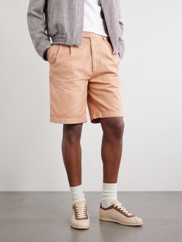 Suede-Trimmed Leather Sneakers - OU Suede-Trimmed Leather Sneakers - OU