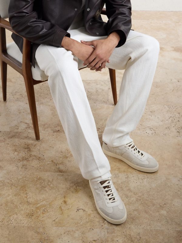 Suede and Cotton Sneakers - OU Suede and Cotton Sneakers - OU