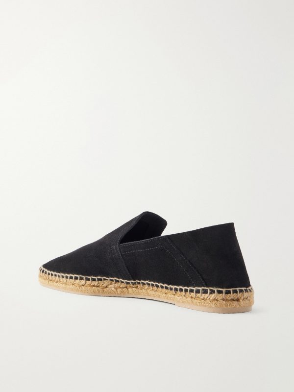 Parker Collapsible-Heel Suede Espadrilles - BK