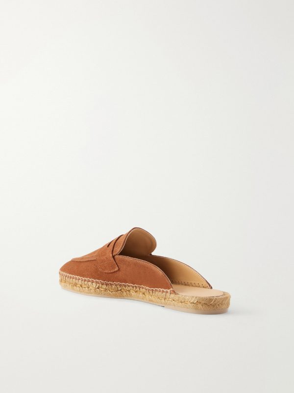 Nando Suede Backless Espadrilles - BK Nando Suede Backless Espadrilles - BK