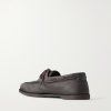 Foil Full-Grain Leather Boat Shoes - BK Foil Full-Grain Leather Boat Shoes - BK