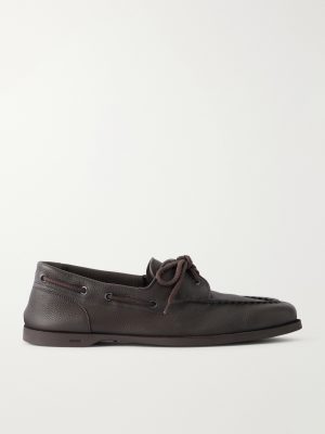 Foil Full-Grain Leather Boat Shoes