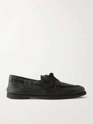 Foil Full-Grain Leather Boat Shoes