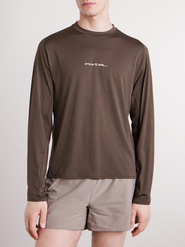 Lateral Peak Logo-Print Recycled-Jersey T-Shirt - FR