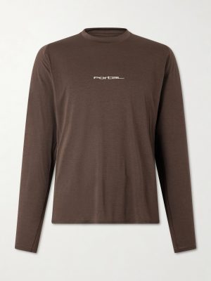 Lateral Peak Logo-Print Recycled-Jersey T-Shirt