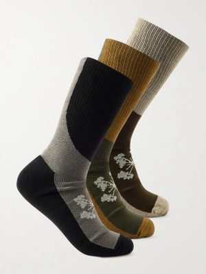 Ritual Three-Pack Stretch Merino Wool-Blend Socks