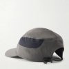 Planar Logo-Print Mesh-Trimmed Recycled-Shell Cap - BK Planar Logo-Print Mesh-Trimmed Recycled-Shell Cap - BK