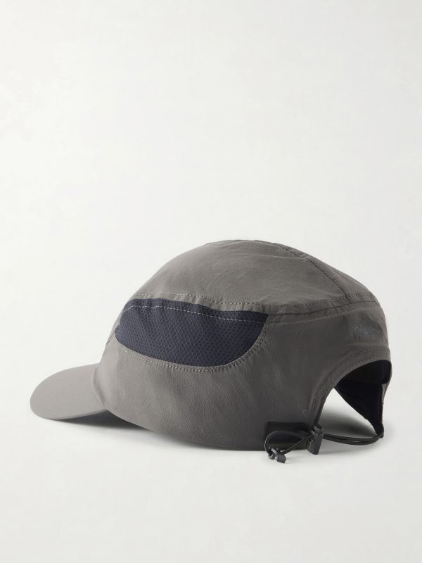 Planar Logo-Print Mesh-Trimmed Recycled-Shell Cap - BK Planar Logo-Print Mesh-Trimmed Recycled-Shell Cap - BK