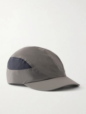 Planar Logo-Print Mesh-Trimmed Recycled-Shell Cap