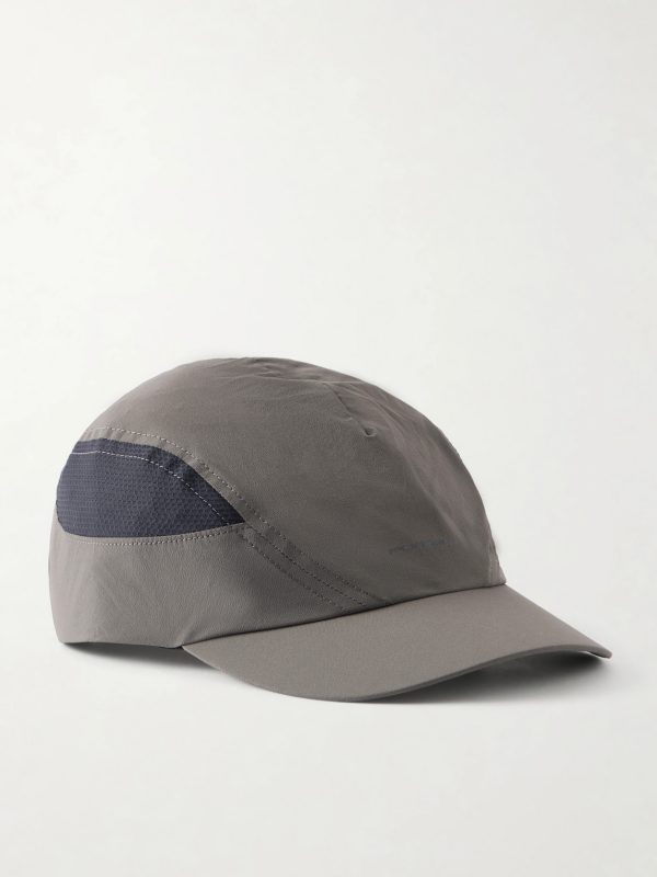 Planar Logo-Print Mesh-Trimmed Recycled-Shell Cap Planar Logo-Print Mesh-Trimmed Recycled-Shell Cap