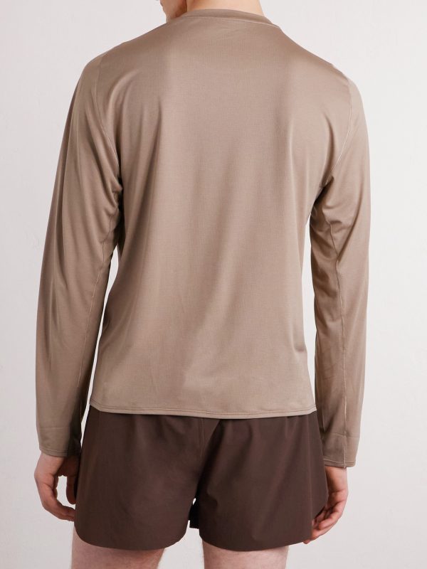 Lateral Peak Logo-Print Recycled-Jersey T-Shirt - BK Lateral Peak Logo-Print Recycled-Jersey T-Shirt - BK
