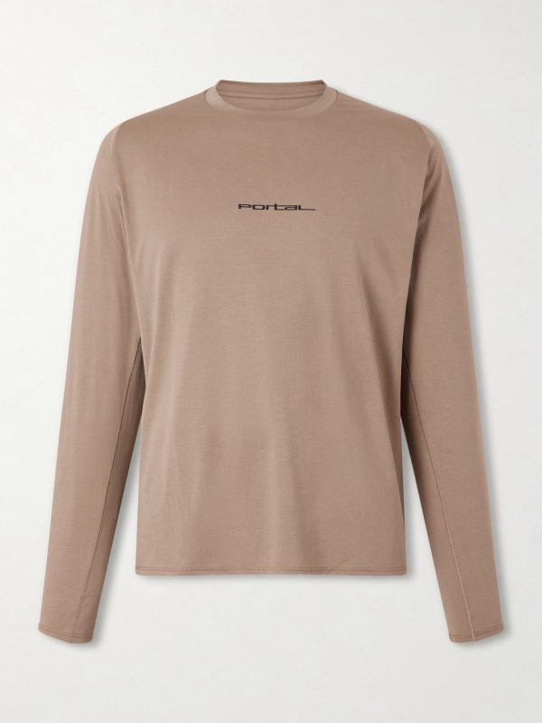 Lateral Peak Logo-Print Recycled-Jersey T-Shirt Lateral Peak Logo-Print Recycled-Jersey T-Shirt
