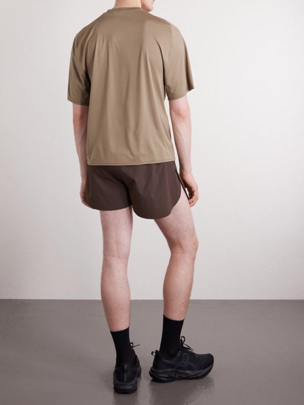 Lateral Peak Logo-Print Recycled-Jersey T-Shirt - BK Lateral Peak Logo-Print Recycled-Jersey T-Shirt - BK