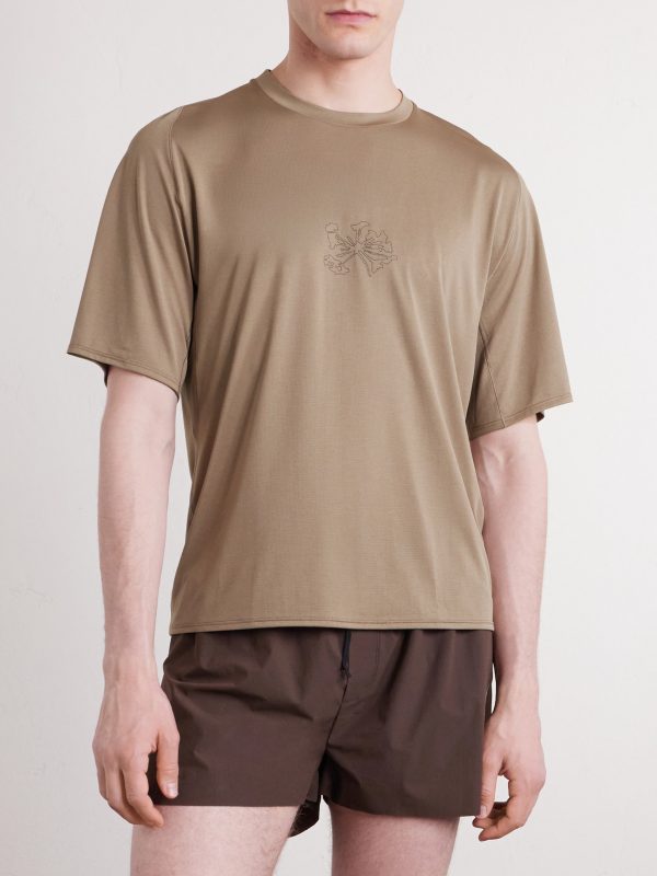 Lateral Peak Logo-Print Recycled-Jersey T-Shirt - FR Lateral Peak Logo-Print Recycled-Jersey T-Shirt - FR