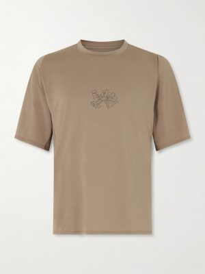 Lateral Peak Logo-Print Recycled-Jersey T-Shirt