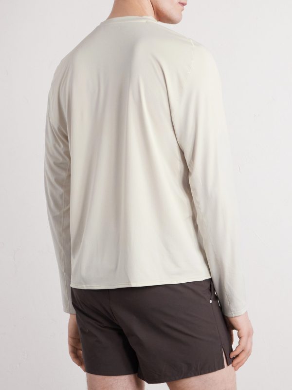 Lateral Peak Logo-Print Recycled-Jersey T-Shirt - BK Lateral Peak Logo-Print Recycled-Jersey T-Shirt - BK