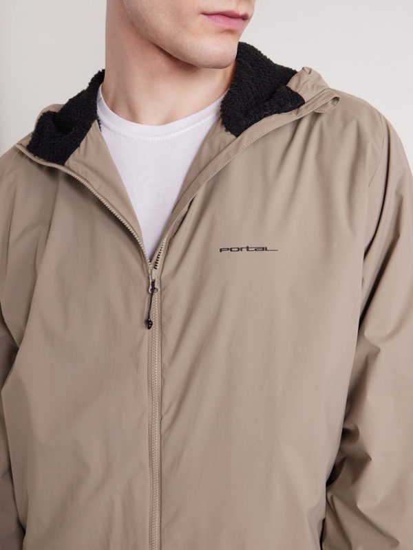 Level Alpha Logo-Print Fleece-Trimmed Recycled-Shell Jacket - CU Level Alpha Logo-Print Fleece-Trimmed Recycled-Shell Jacket - CU
