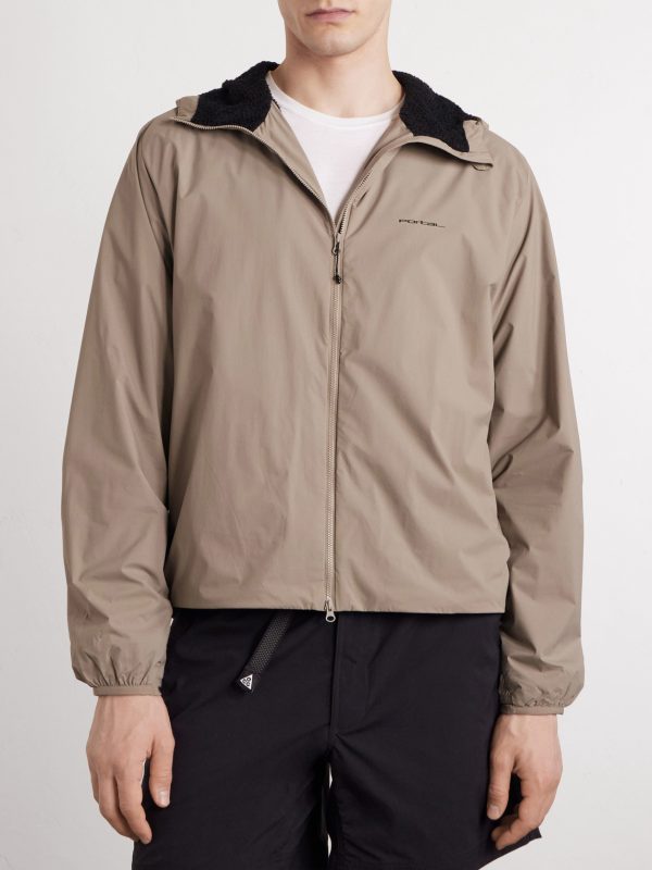 Level Alpha Logo-Print Fleece-Trimmed Recycled-Shell Jacket - FR Level Alpha Logo-Print Fleece-Trimmed Recycled-Shell Jacket - FR