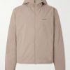 Level Alpha Logo-Print Fleece-Trimmed Recycled-Shell Jacket Level Alpha Logo-Print Fleece-Trimmed Recycled-Shell Jacket