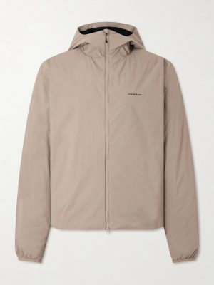 Level Alpha Logo-Print Fleece-Trimmed Recycled-Shell Jacket Level Alpha Logo-Print Fleece-Trimmed Recycled-Shell Jacket
