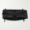 Borders Embroidered Ripstop-Trimmed Mesh Belt Bag - BK