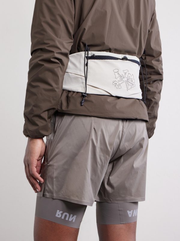 Borders Embroidered Ripstop-Trimmed Mesh Belt Bag - FR Borders Embroidered Ripstop-Trimmed Mesh Belt Bag - FR